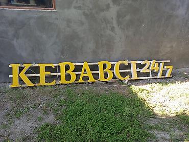 Reklam lövhələri: Məhsul: “KEBABCİ 24/7” işıqlı reklam lövhəsi - Sarı rəngli həcimli — 1