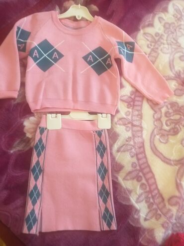 спортивный костюм на девочку: Комплект, цвет - Розовый, Новый