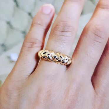 Üzüklər: Alyans, Üzük, Sarı qızıl, 585 Əyar, Qaşsız — 9