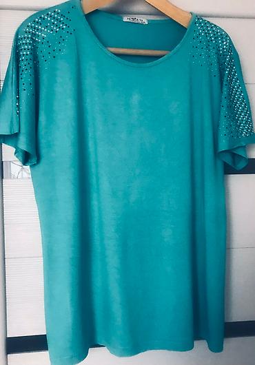 женский тумак: Футболка, Классическая модель, Турция, Трикотаж, Б/у, XL, 2XL — 5
