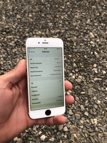 Apple iPhone: IPhone 6, 16 GB, Qızılı, Barmaq izi, Simsiz şarj