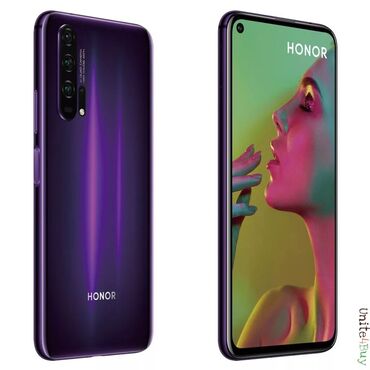 оппо телефон: Honor 20 Pro, Б/у, 256 ГБ, цвет - Фиолетовый, 2 SIM