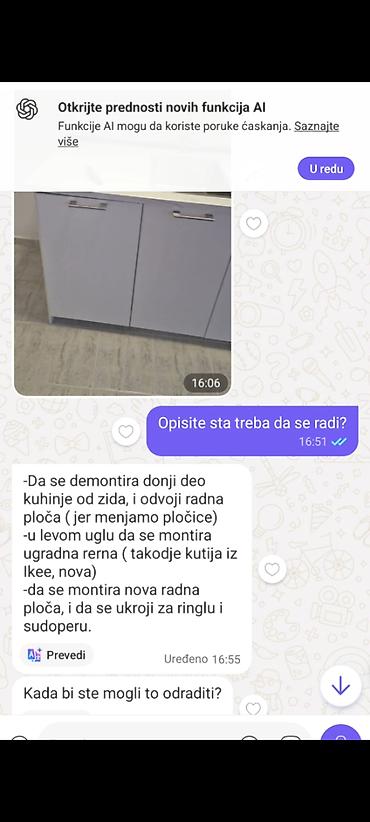 lavabo sa ormaricem: -Renoviranje svih vrsta kuhinja kao i kao i svog ostalog namestaja — 7
