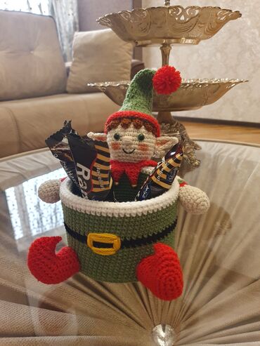 Qələm qabları: Əllə toxunmuş dekorativ qələm/qutucuq – maral fiqurlu Карандашница — 4