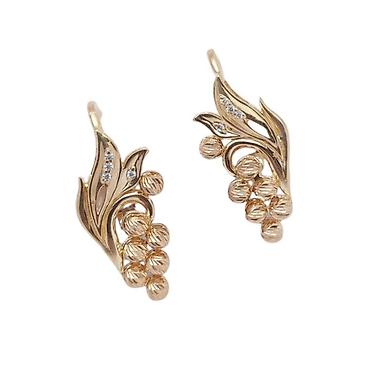 Серьги: Серьги, Проба 585, Без вставки, Жемчуг, Опал, Женские, Ручная работа, Парный набор, Винтажный стиль, Новый — 13