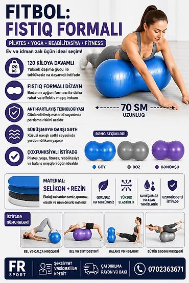 💥 fıstıq top, pilates topu,yoga topu ✅ 7/24 əlaqə saxlaya bilərsiz