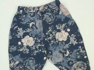 kombinezon granatowy w kwiaty: 3/4 Children's pants 11 years, Cotton, condition - Very good