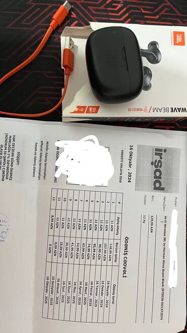 Mikrofonlar: İşlənmiş Simsiz (Bluetooth) Qulaqcıqlar, JBL, rəng - Qara