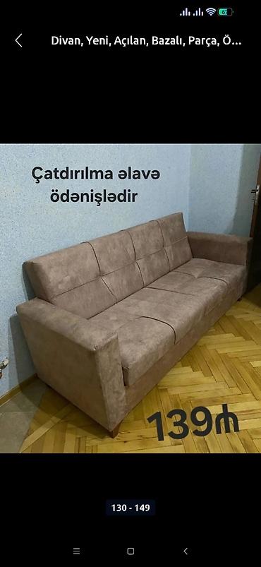 tek divan: Divan, Qonaq otağı üçün, Parça, Bazalı, Açılan, Kitab — 3