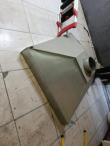 Mətbəx üçün sənaye tipli havalandırma qabırğalı başlıq (aspirasiya