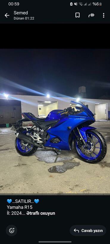 motosiklet satisi baki: Yamaha - R50, 150 sm3, 2024 il, 7500 km