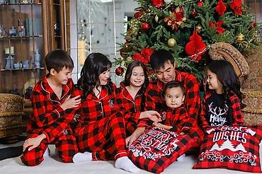 Пижамы: 🎄 Парные пижамы для всей семьи — папа, мама, дочка и сын Идеально — 5