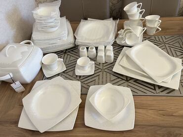 тарелка: Обеденный набор, цвет - Белый