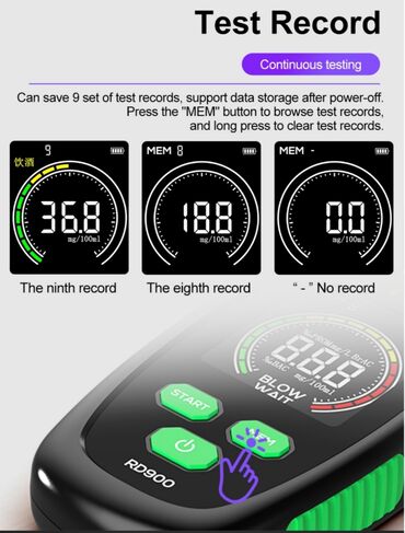 Alkotesterlər: Alkotester Model: R&D RD900 Spirt detektoru. Peşəkar rəqəmsal -da lalafo.az — 5 Alkotesterlər: Alkotester Model: R&D RD900 Spirt detektoru. Peşəkar rəqəmsal — 5