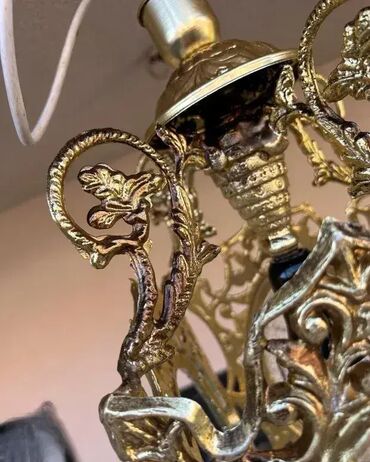 RS - Antique Chandeliers: Stari luster / fenjer - STAKLO / METAL - MOGUĆ PREVOZ U odličnom — 4