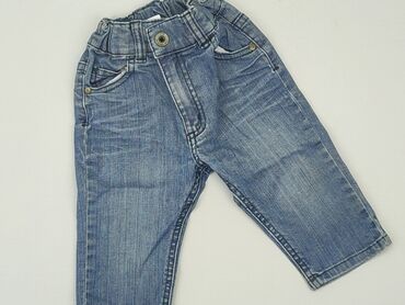 Jeansy: Spodnie jeansowe, H&M, 6-9 m, stan - Dobry