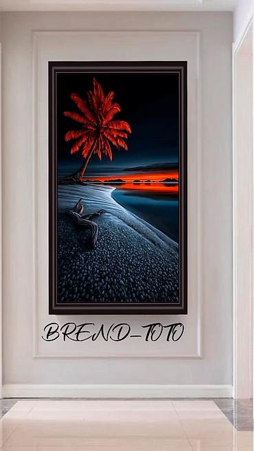 ev dekor: Qırmızı vurğulu dekorativ divar tabloları DTF dasqı materialdan — 4