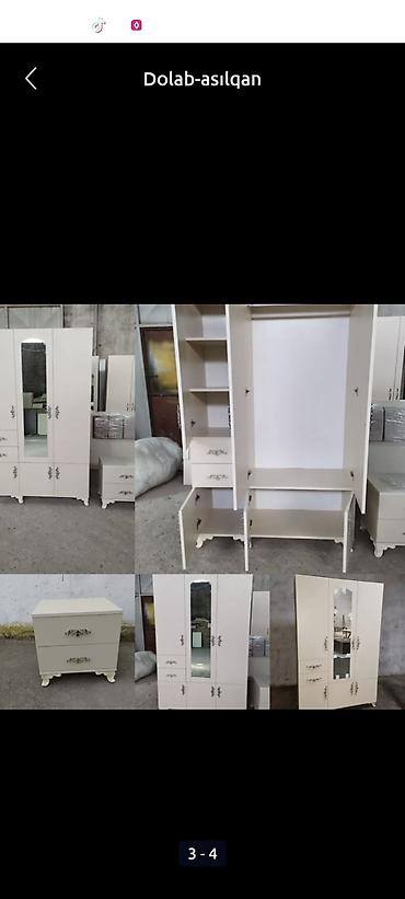borular: Yeni, 3 qapılı, Güzgülü, Bej, Açılan, Düz dolab — 3
