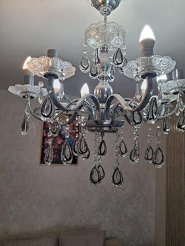 led cılcıraq: Led Çılçıraq, 4 və daha çox lampa, Xrustal — 4