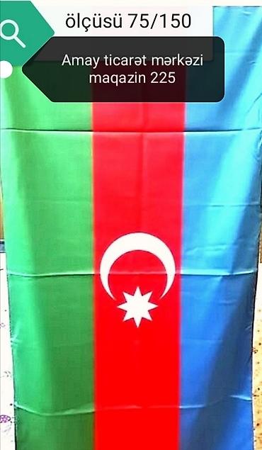 bayram: Azərbaycan bayrağı təzə Ölçüsü 75/150 Yüksək keyfiyyət ünvan AMAY — 2