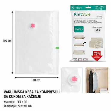 KMT Prozirna vakuum vreća sa kukom 3213518 Prozirna vakuumska vreća