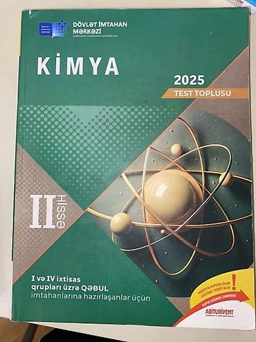 Testlər: Məhsul: “Kimya – 2025 Test Toplusu”, II hissə Nəşriyyat/İnstitut — 1