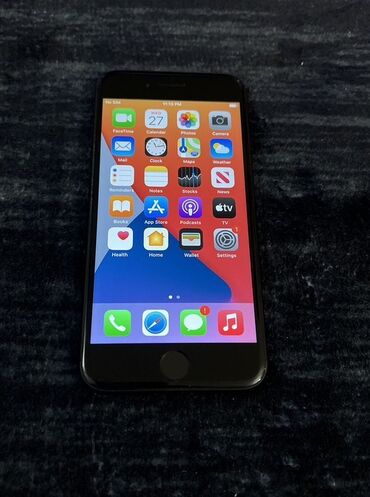 IPhone 7, 128 GB, Qara, Zəmanət, Barmaq izi, Simsiz şarj