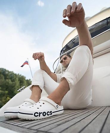 Босоножки, сандалии, шлепанцы: Мужские сандалии, 36, Crocs, Новый, цвет - Белый, Самовывоз, Бесплатная доставка, Платная доставка — 3