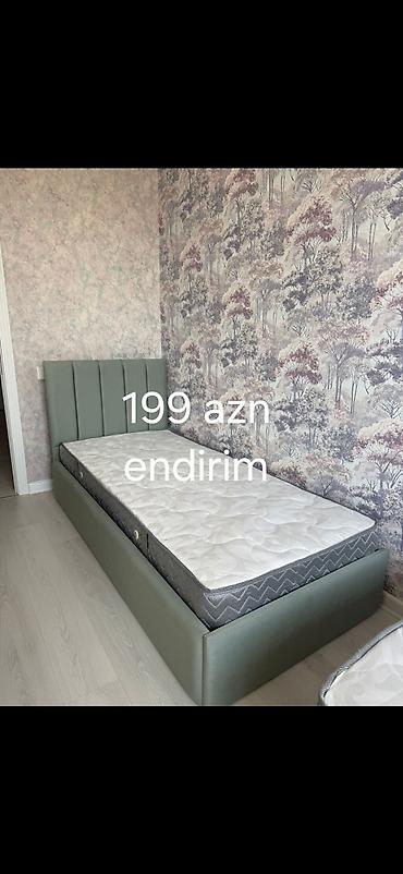 taxt ikineferlik: Tek nəfərlik yataq dəsti - Ölçü: təxmini 90×200 sm (tək nəfərlik) - — 1