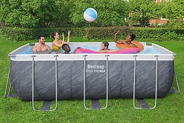 кама: Каркасный бассейн Bestway Steel Pro Max - Форма: прямоугольный. - — 4