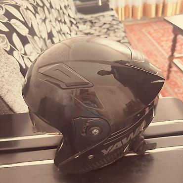 ucuz moto: YAWA motosiklet dəbilqəsi - Tip: Jet/yarımüzlü model - Rəng: Qara — 1