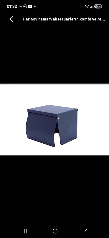 Metaldan divara quraşdırılan tualet kağızı tutacağı usdune tefon