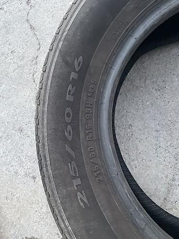 60: Шины 215 / 60 / R 16, Лето, Б/у, 1 шт, Легковые, Китай, Pirelli — 1