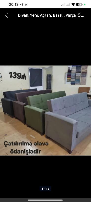 Tumbalar: Divan, Yeni, Açılan, Bazalı, Parça, Rayonlara çatdırılma