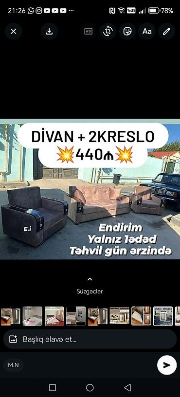 ucuz divan kreslo: Новый, Диван, Диван — 1