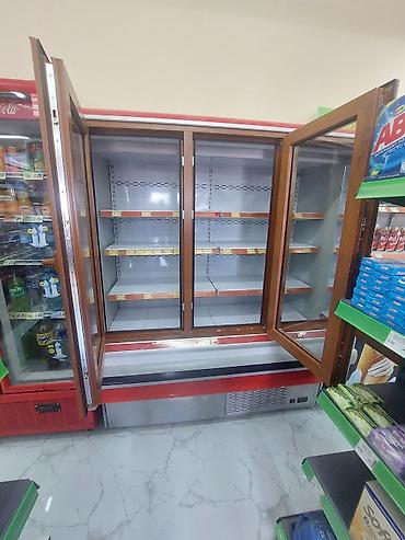 Soyuducu avadanlığı: Mağaza üçün şüşəli vitrin soyuducu - 3 qapılı, şəffaf şüşə vitrin – — 2