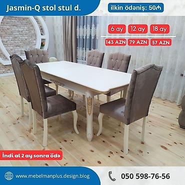 ay: Qonaq otağı üçün, Yeni, Açılan, Kvadrat masa, 6 stul — 5