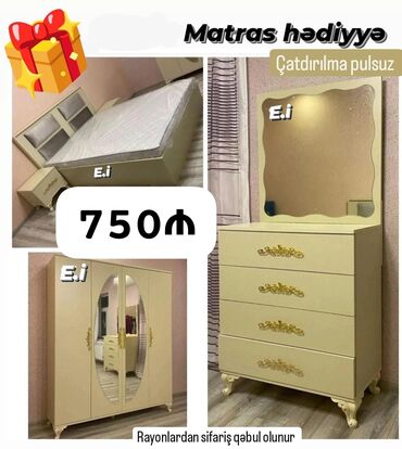 riyad mebel yataq destleri: *Yataq dəsti 750Azn 💥 Matras hədiyyə🎁* 💥ENDİRİM 3 GÜN 💥 ✔️Rəng seçimi