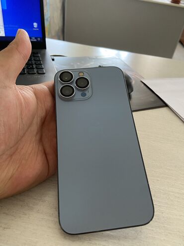 apple 10: IPhone 13 Pro Max, 256 ГБ, Blue Titanium, Защитное стекло, Чехол, 87 %