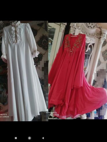 платье для женщин: Вечернее платье, Длинная модель, Атлас, С рукавами, Камни, 3XL (EU 46), 4XL (EU 48)