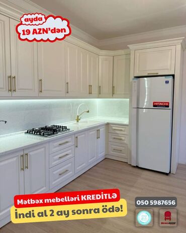 Sifarişlə mətbəx mebeli: Sifarişlə mətbəx dəsti, Özü çəkən petlələr, Sadə laminat, Kredit var, Pulsuz çatdırılma -da lalafo.az — 11 Sifarişlə mətbəx mebeli: Sifarişlə mətbəx dəsti, Özü çəkən petlələr, Sadə laminat, Kredit var, Pulsuz çatdırılma — 11