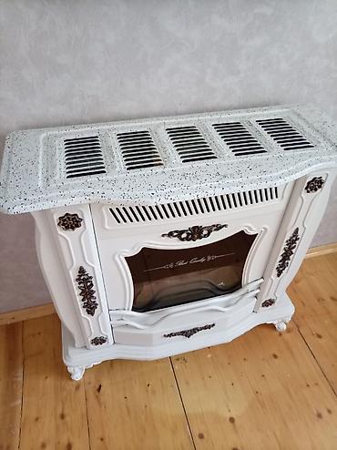 istilik sistemi: Klassik üslubda dekorativ qaz sobası/elektrik kamini - Zərif ağ — 5