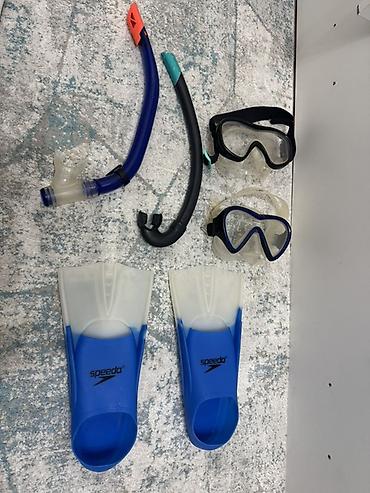 басеены: Набор для плавания и сноркелинга. В комплекте: - Ласты Speedo — 1