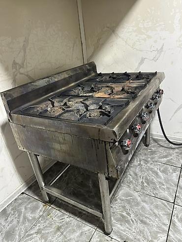 Профессиональная газовая плита для кухни общепита с 6 конфорками