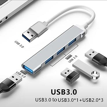 Настольные ПК и комплектующие: Yüksək keyfiyyətli metal korpuslu Hub. Bu 4-ü-1-də USB Hub çoxportlu — 2