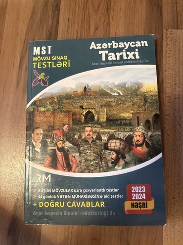 Anar isayev Azerbaycan tarixi movzu sinaq testleri 10manata alinib
