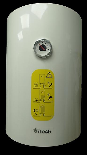 ventilyator su ile: Vitech elektrik su qızdırıcısı (divar tipli) - Silindrik korpus, ağ — 1