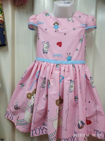 розовое платье с: Детское платье, цвет - Розовый
