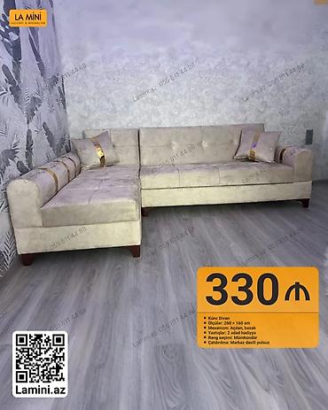 generator az: Künc Divan – La Mini - Ölçülər: 260 × 160 sm - Mexanizm: Açılan — 1
