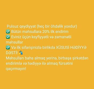 Xidmət təklifi: Eviniz üçün keyfiyyətli və zəmanətli məhsullar -